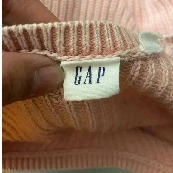 Gap Light Pink Pullover Sweater Top MEDIUM Women's Chunky Knit - Picture 3 of 12